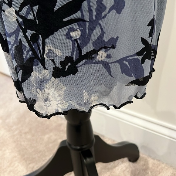 White House Black Market Shirred Mesh Midi Dress - Picture 10 of 12